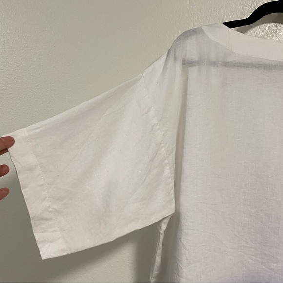 PureJill Linen Kimono style Watercolor floral print Top Size Small - Picture 7 of 11